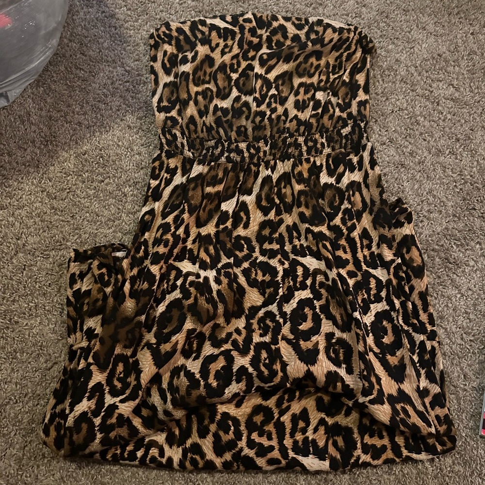 Cheetah print maxi dress